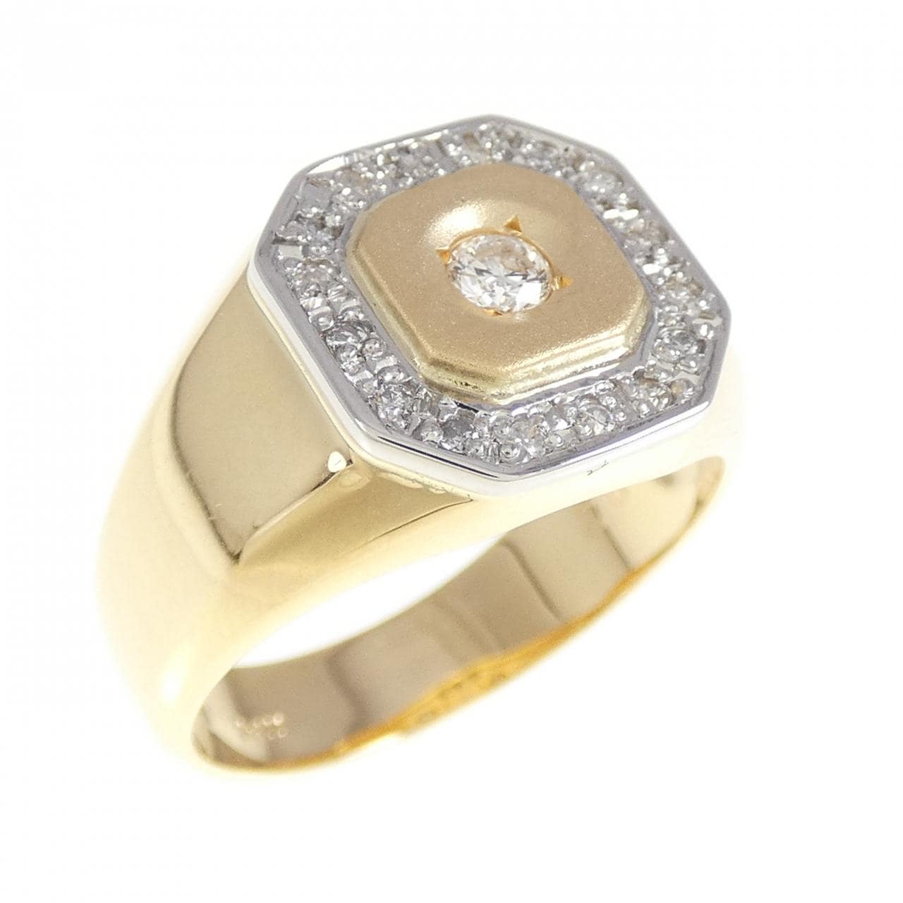 K18YG/PT900 ダイヤモンド リング 0.2CT
