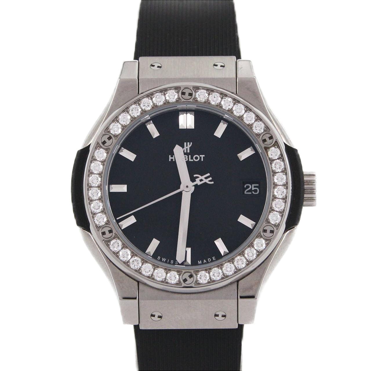 ウブロ クラシックフュージョンチタニウムダイヤモンド 581.NX.1171.RX.1104 TI クォーツ