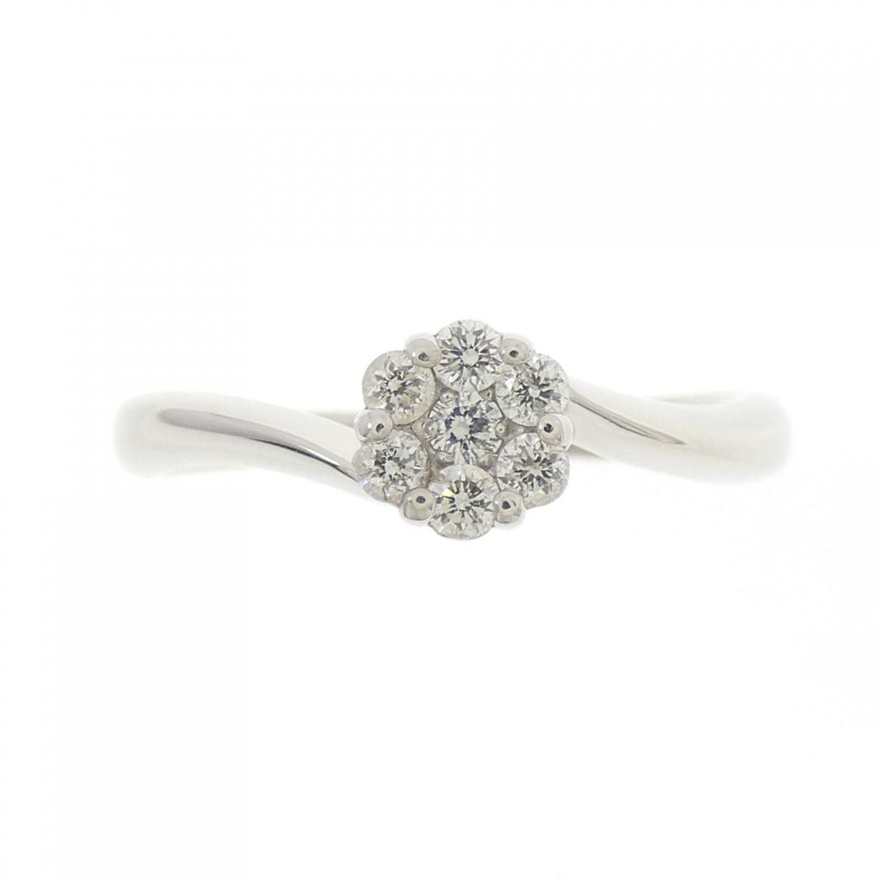 クミキョク フラワー ダイヤモンド リング 0.17CT
