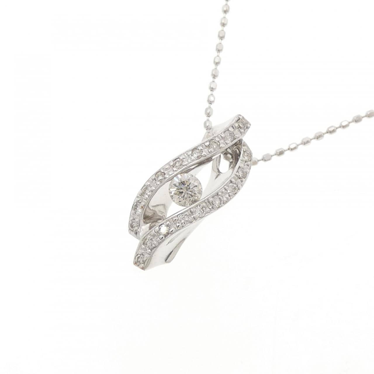 K18WG ダイヤモンド ネックレス 0.20CT