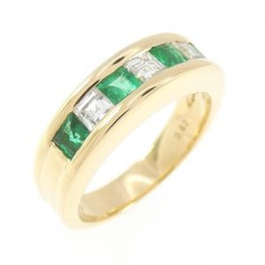 18KYG エメラルド リング 0.55CT