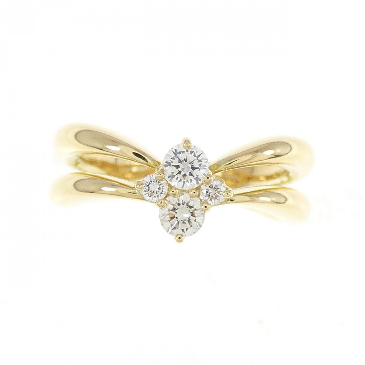 K18YG ダイヤモンド リング 0.28CT