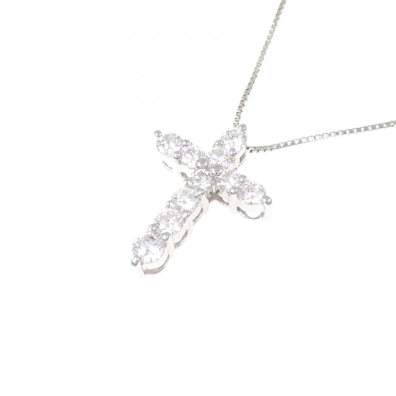 PT900/PT850 クロス ダイヤモンド ネックレス 0.50CT
