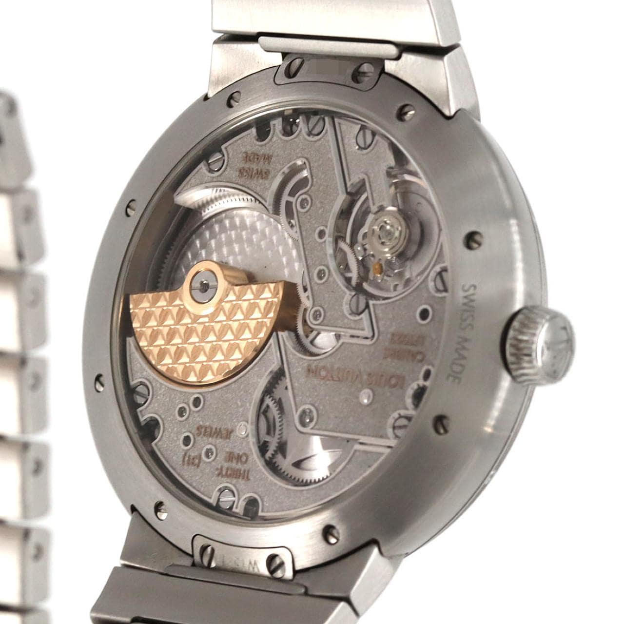 ルイヴィトン タンブールオートマティックスティールシルバー W1ST10 SS 自動巻