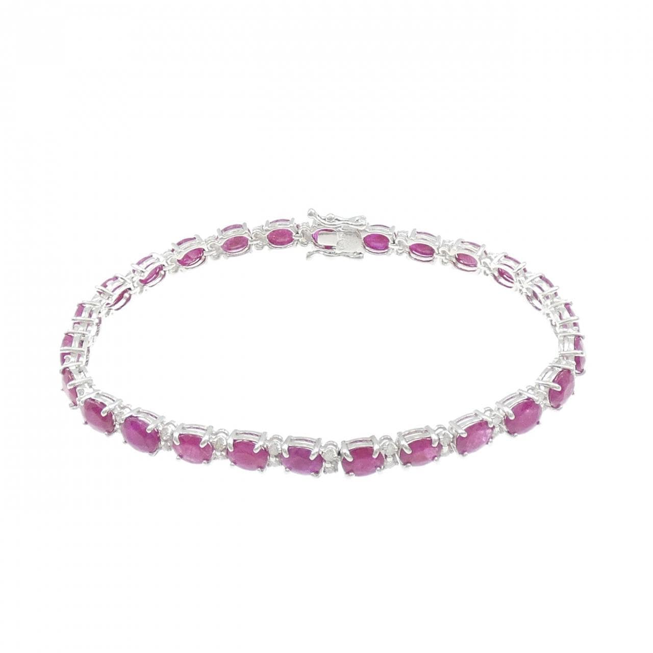 K14WG ルビー ブレスレット 10.28CT