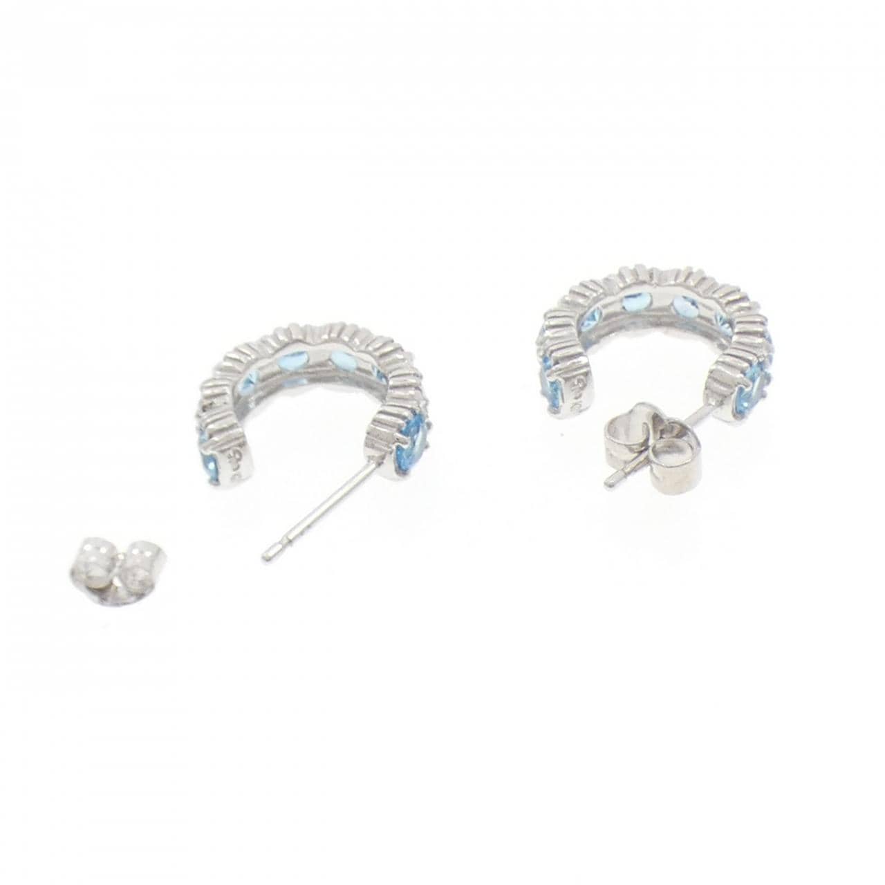 STAR JEWELRY蓝色托帕石耳环