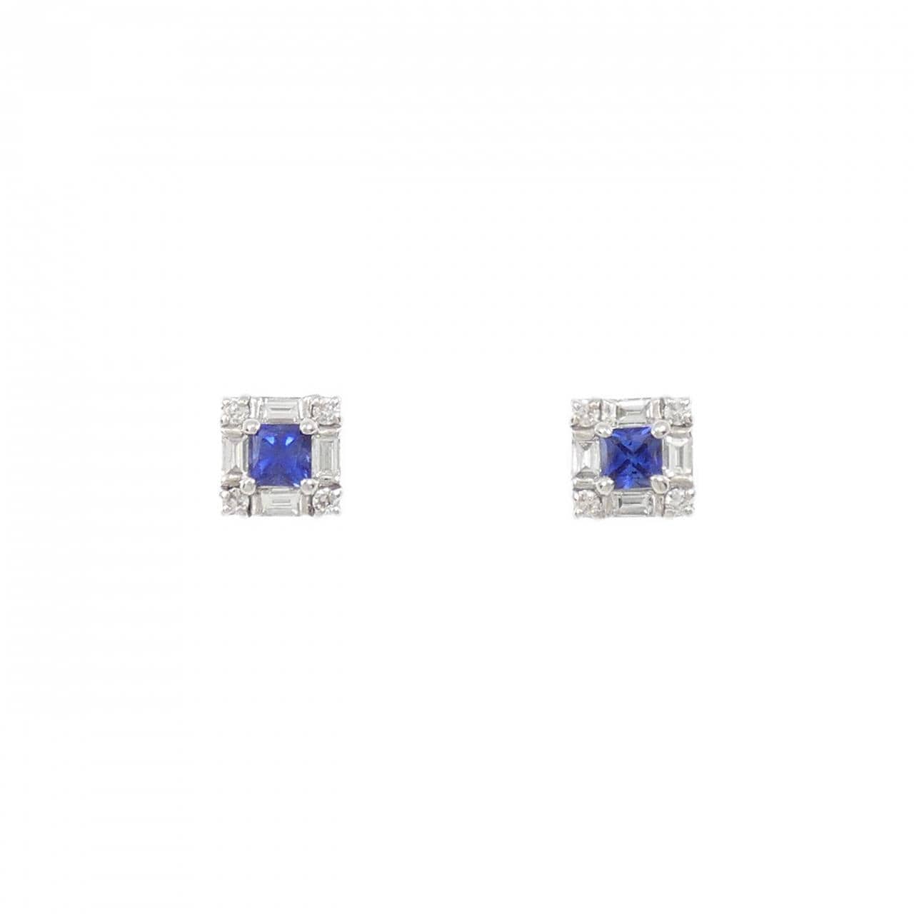 【新品】PT900 サファイヤ ピアス 0.27CT