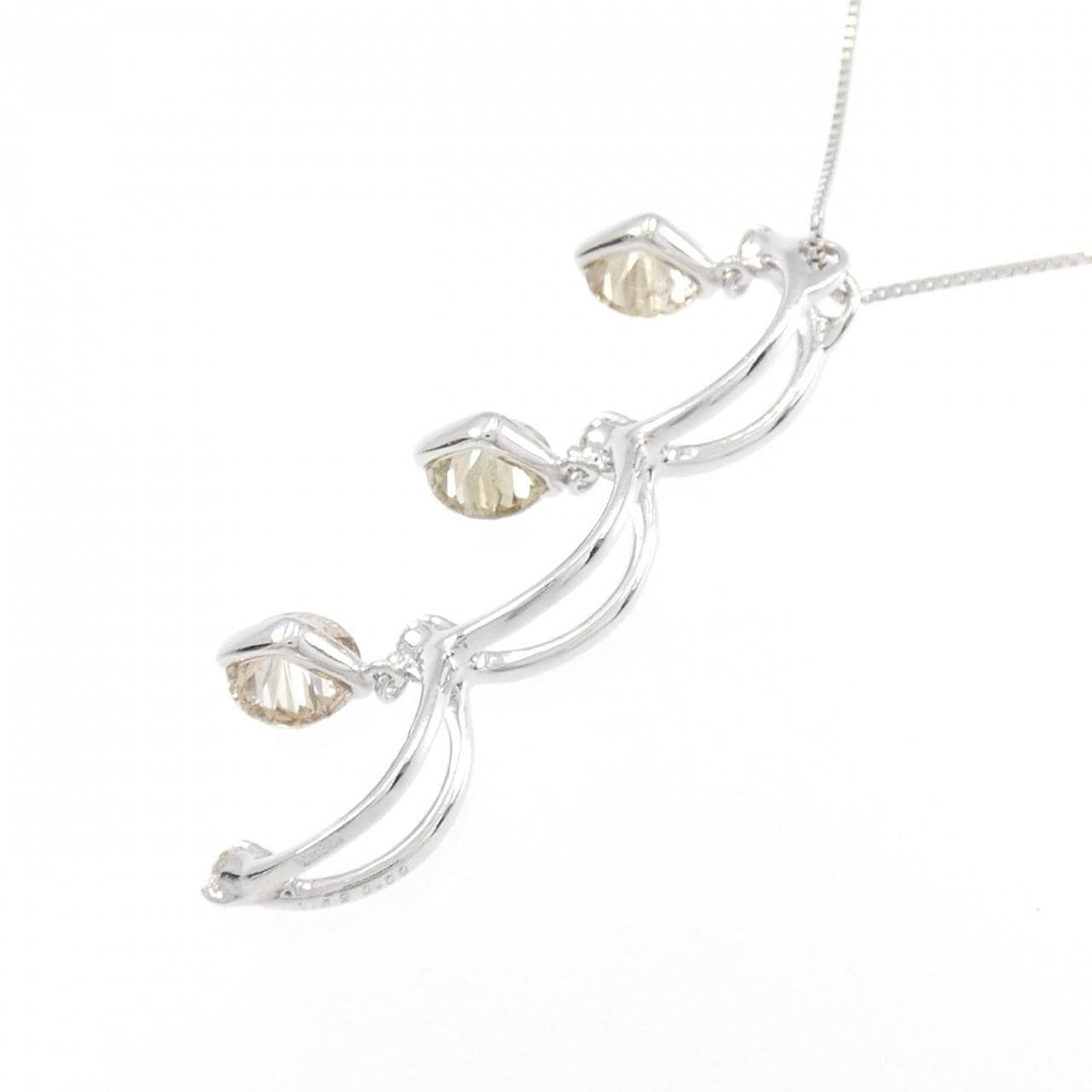 K18WG ダイヤモンド ネックレス 1.52CT