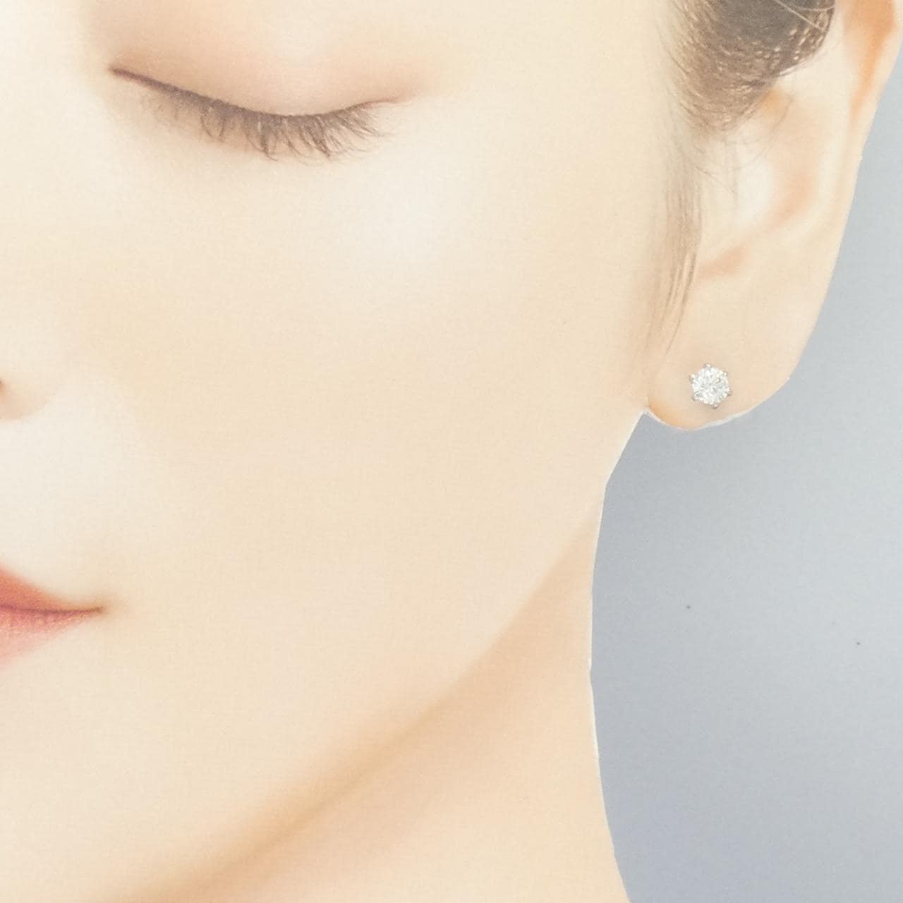 【リメイク】PT900/ST ダイヤモンド ピアス 0.422CT 0.426CT E-F VS1-2 EXT H&C