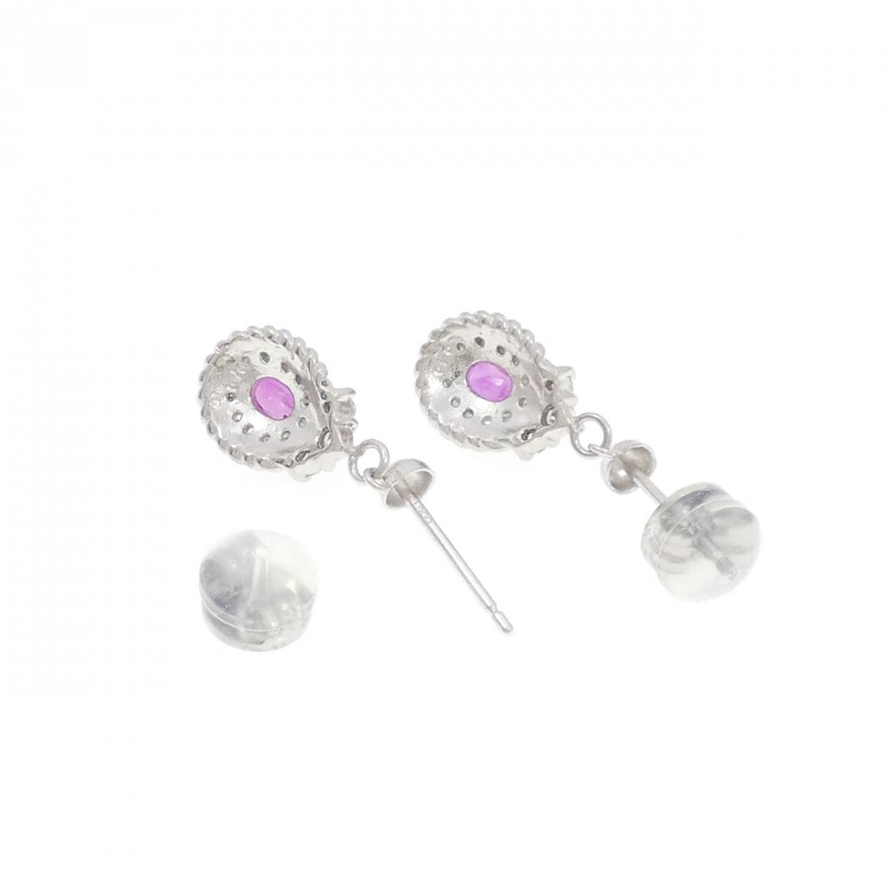 PT900 ルビー ピアス