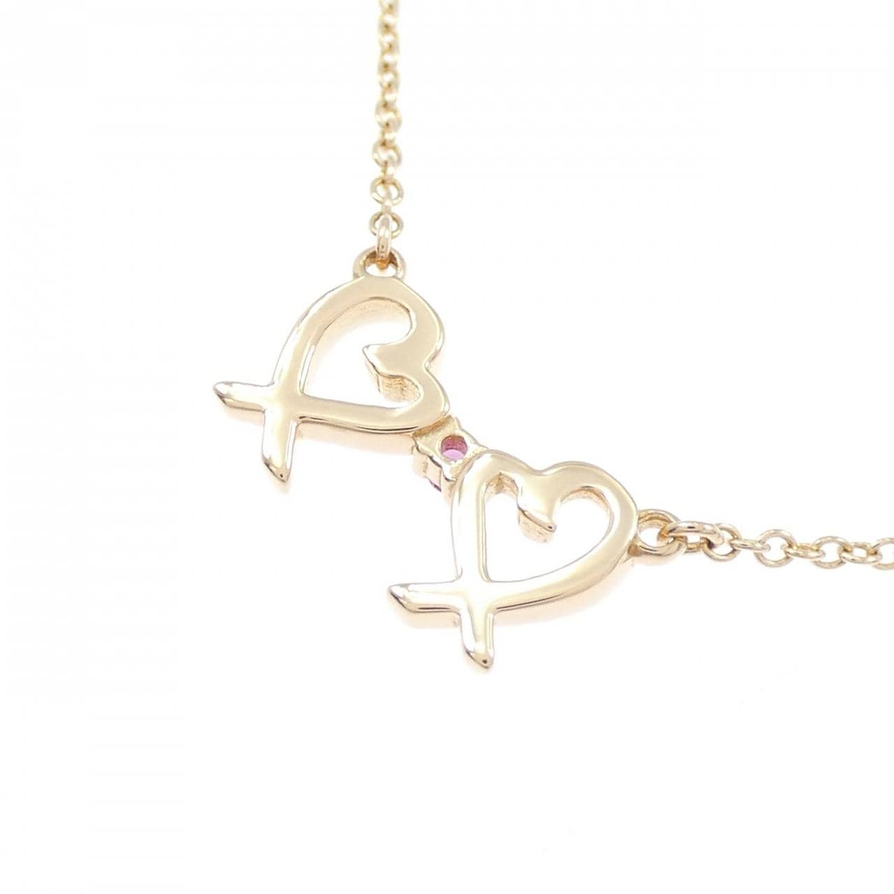 ティファニー ダブル ラビングハート ネックレス