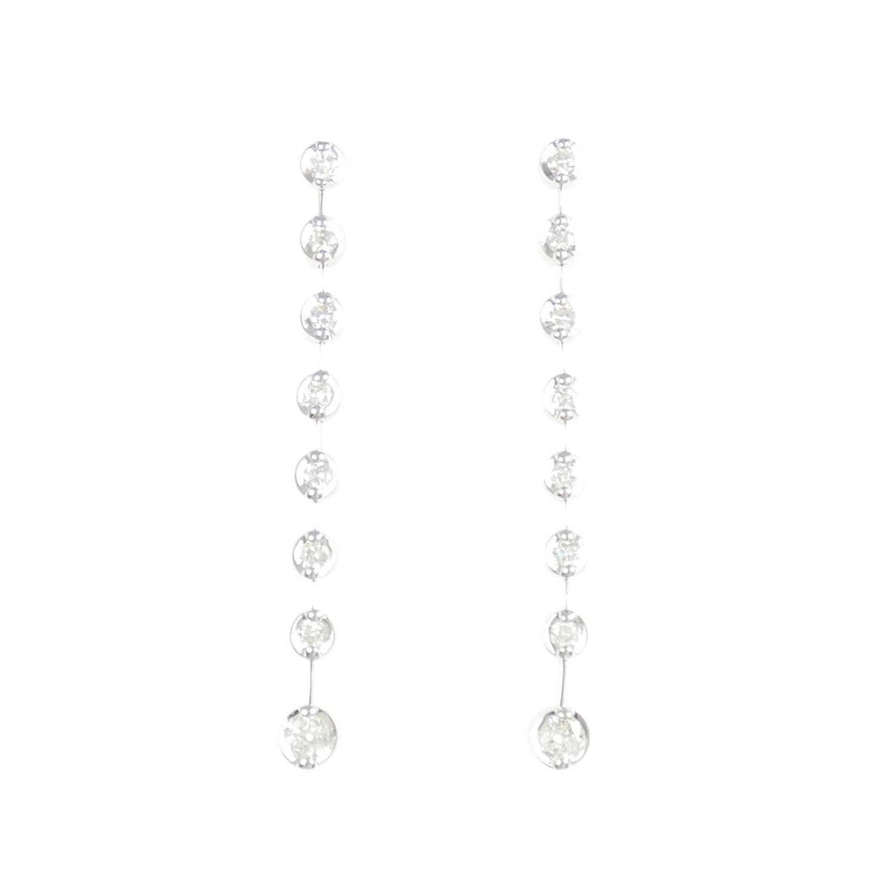 K18WG ダイヤモンド ピアス 0.50CT