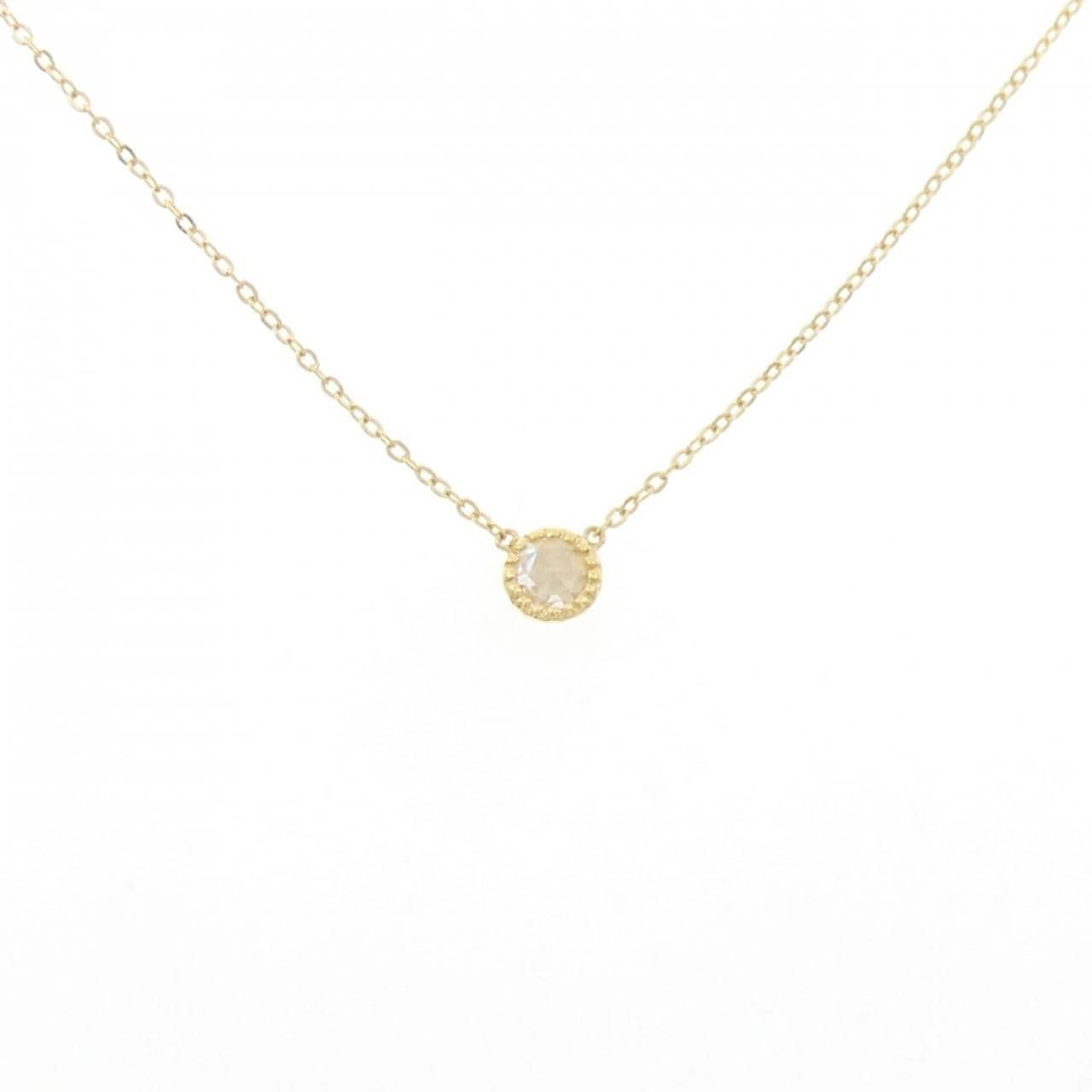 750YG ソリティア ダイヤモンド ネックレス 0.139CT