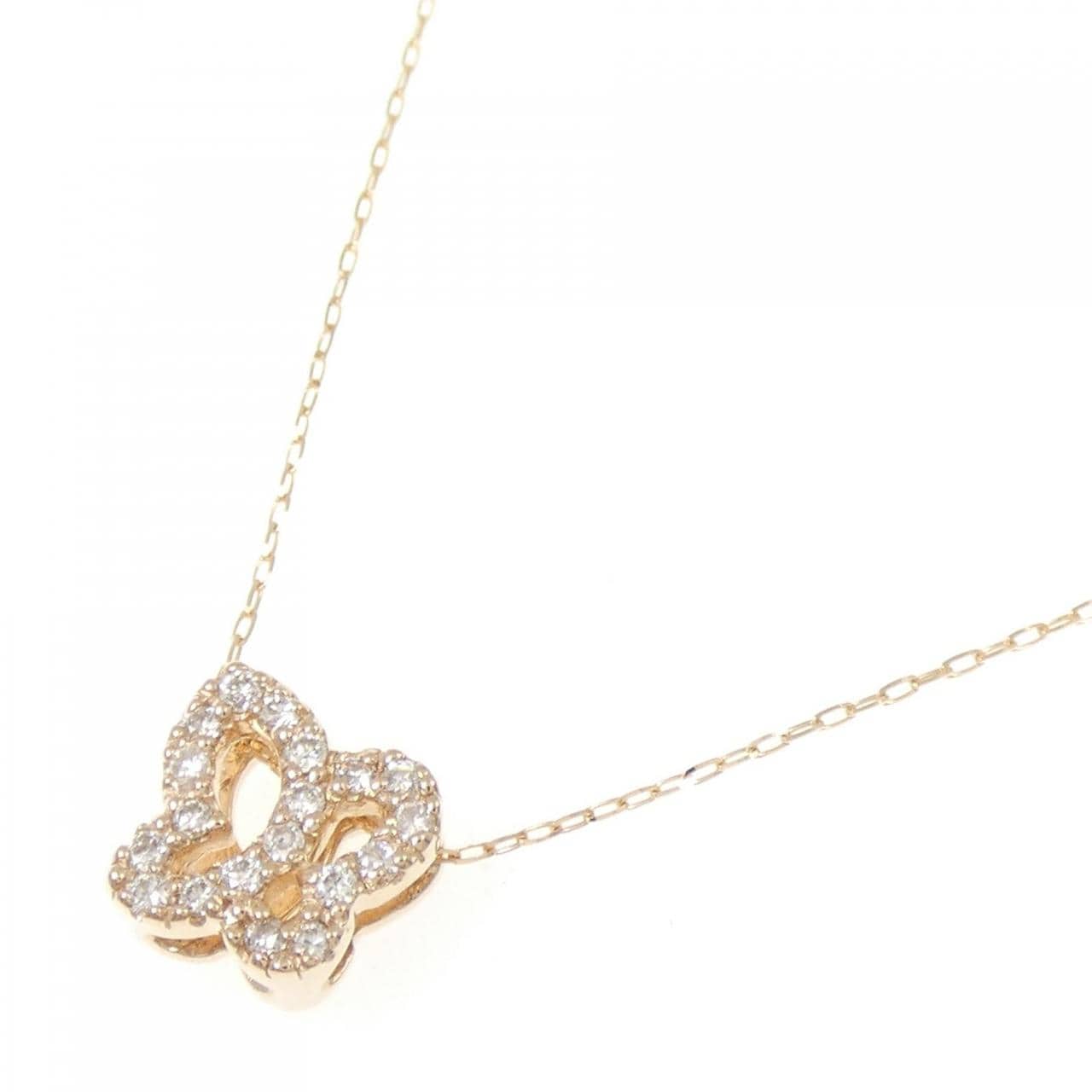 K18PG ダイヤモンド ネックレス 0.12CT