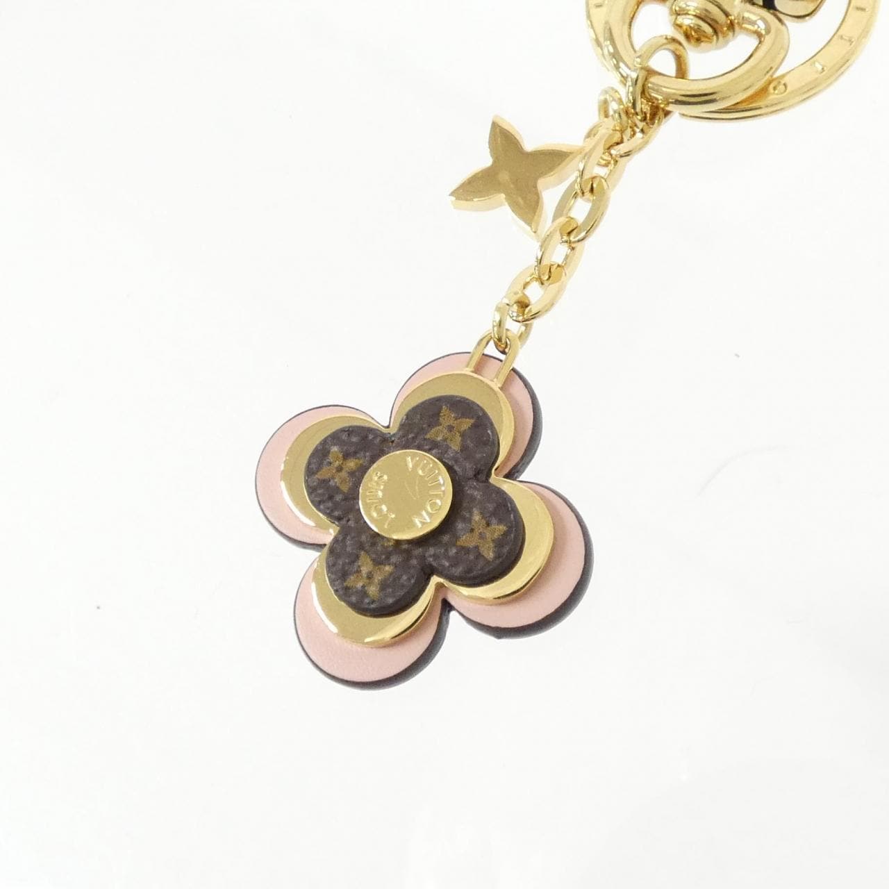 ルイヴィトン モノグラム ポルト クレ ブルーミング フラワーBB M63085 キーリング