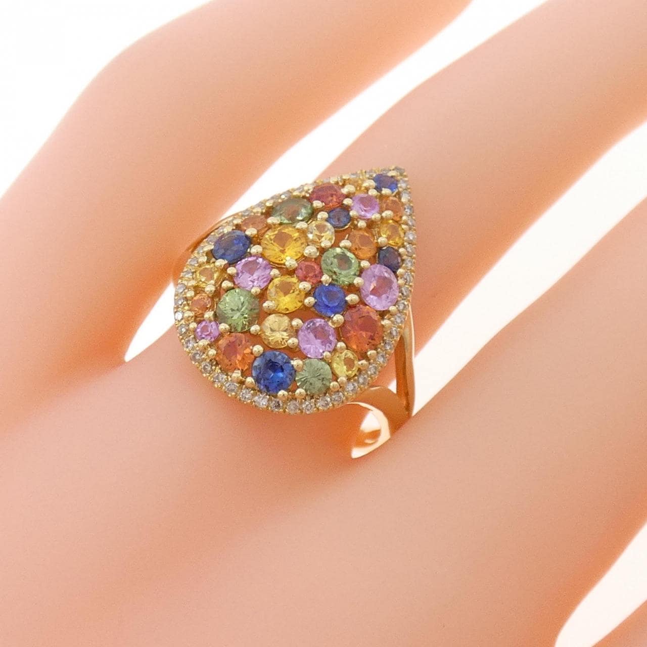 K18YG Sapphire Ring 1.85CT