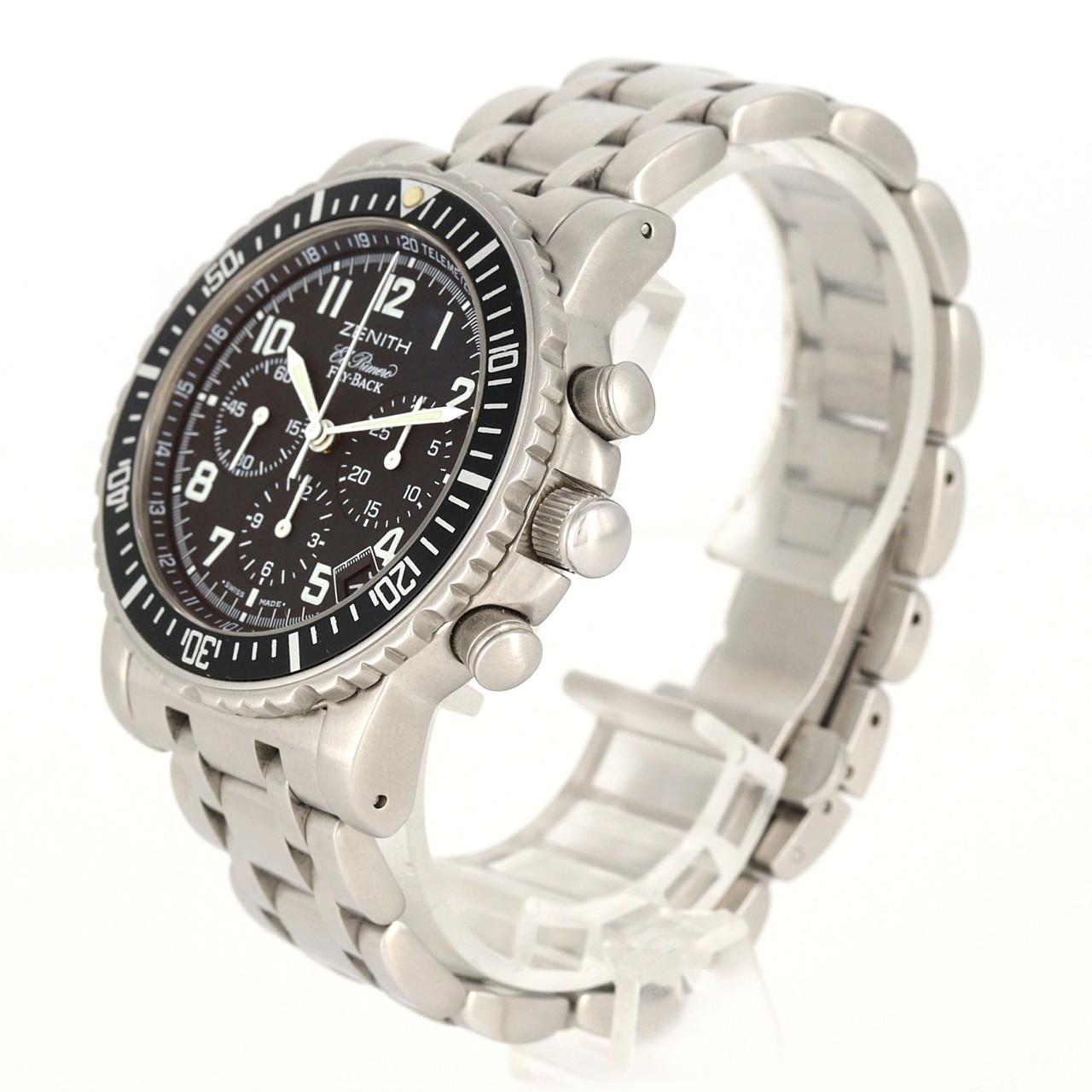 【ノーメンテナンス還元価格】ゼニス レインボーフライバック 02.0470.405/25 SS 自動巻