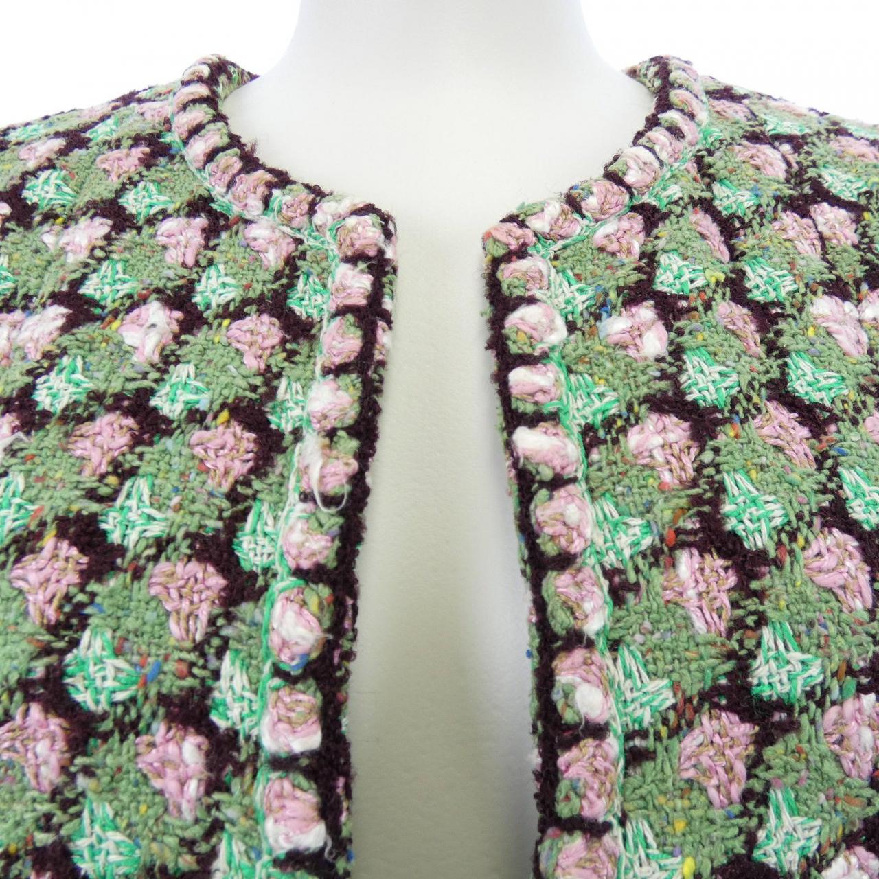 【ヴィンテージ】シャネル CHANEL P19117V11039 02P ノーカラージャケット