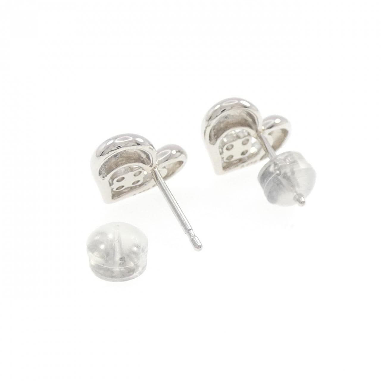 PT900 ハート ダイヤモンド ピアス 0.150CT