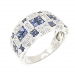 K18WG サファイヤ リング 1.75CT