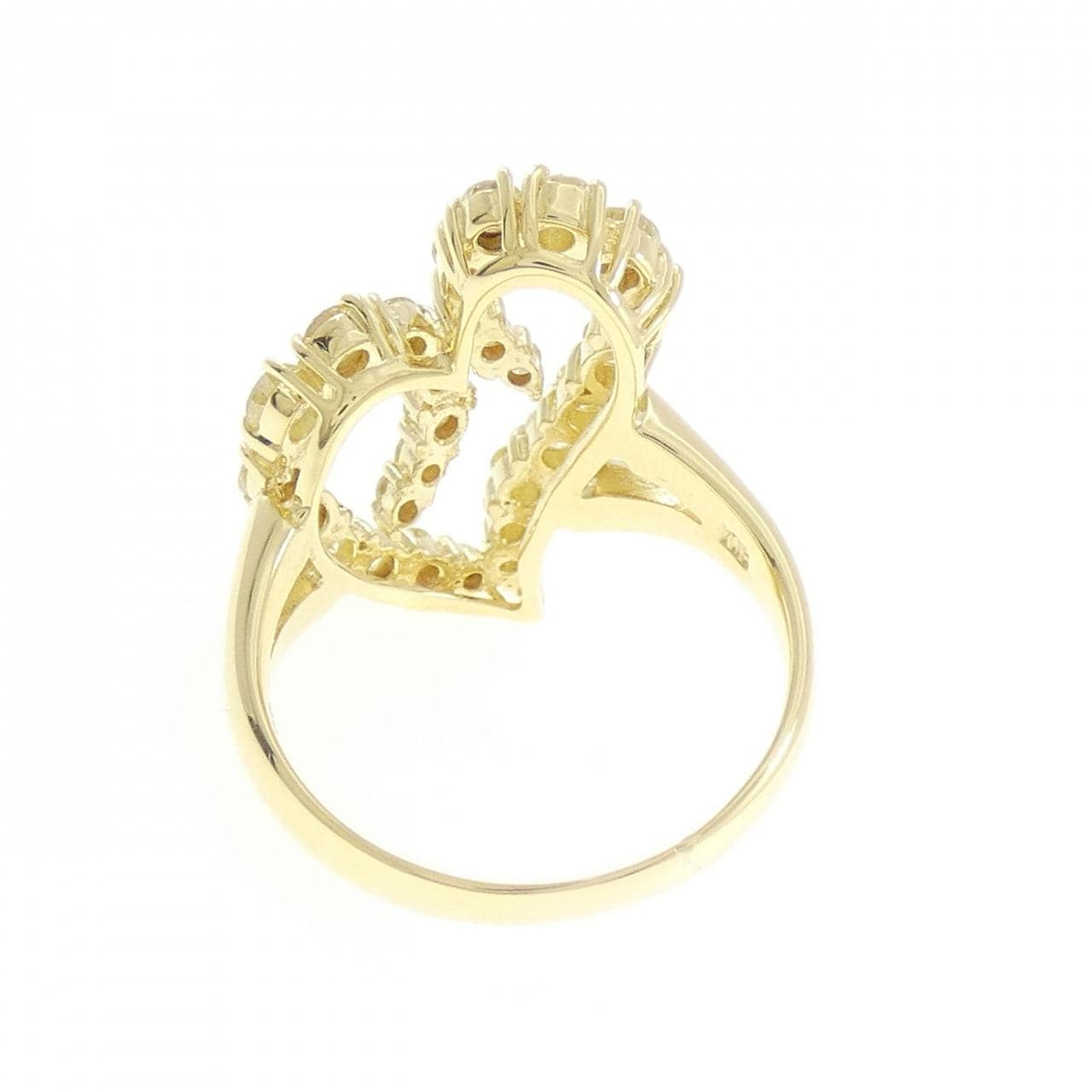 K18YG ハート ダイヤモンド リング 1.50CT