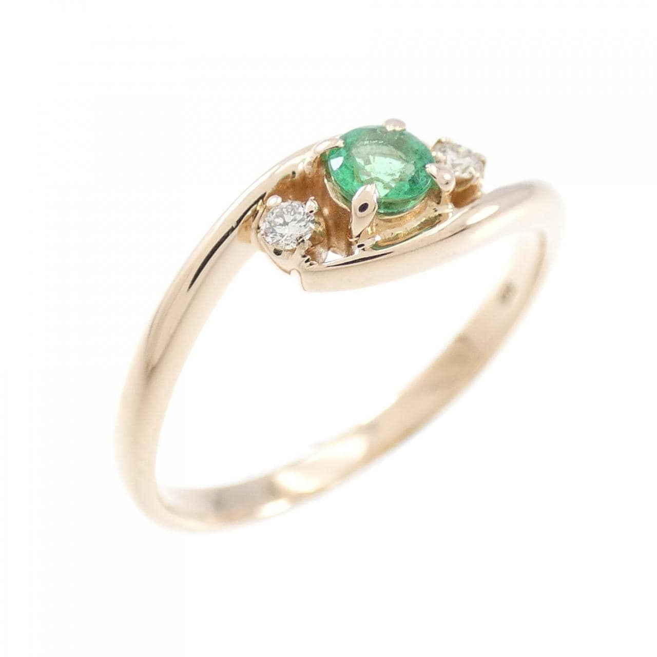 K18PG emerald ring 0.10CT
