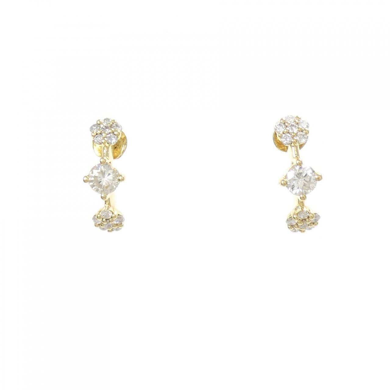 K18YG ダイヤモンド ピアス 0.81CT
