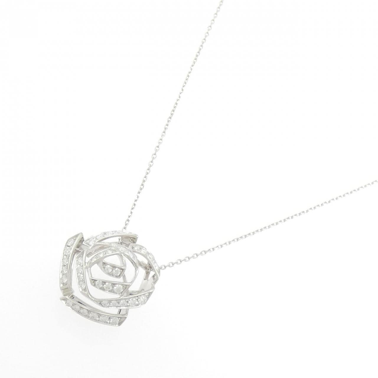 タサキ リボン ローズ ネックレス 0.43CT