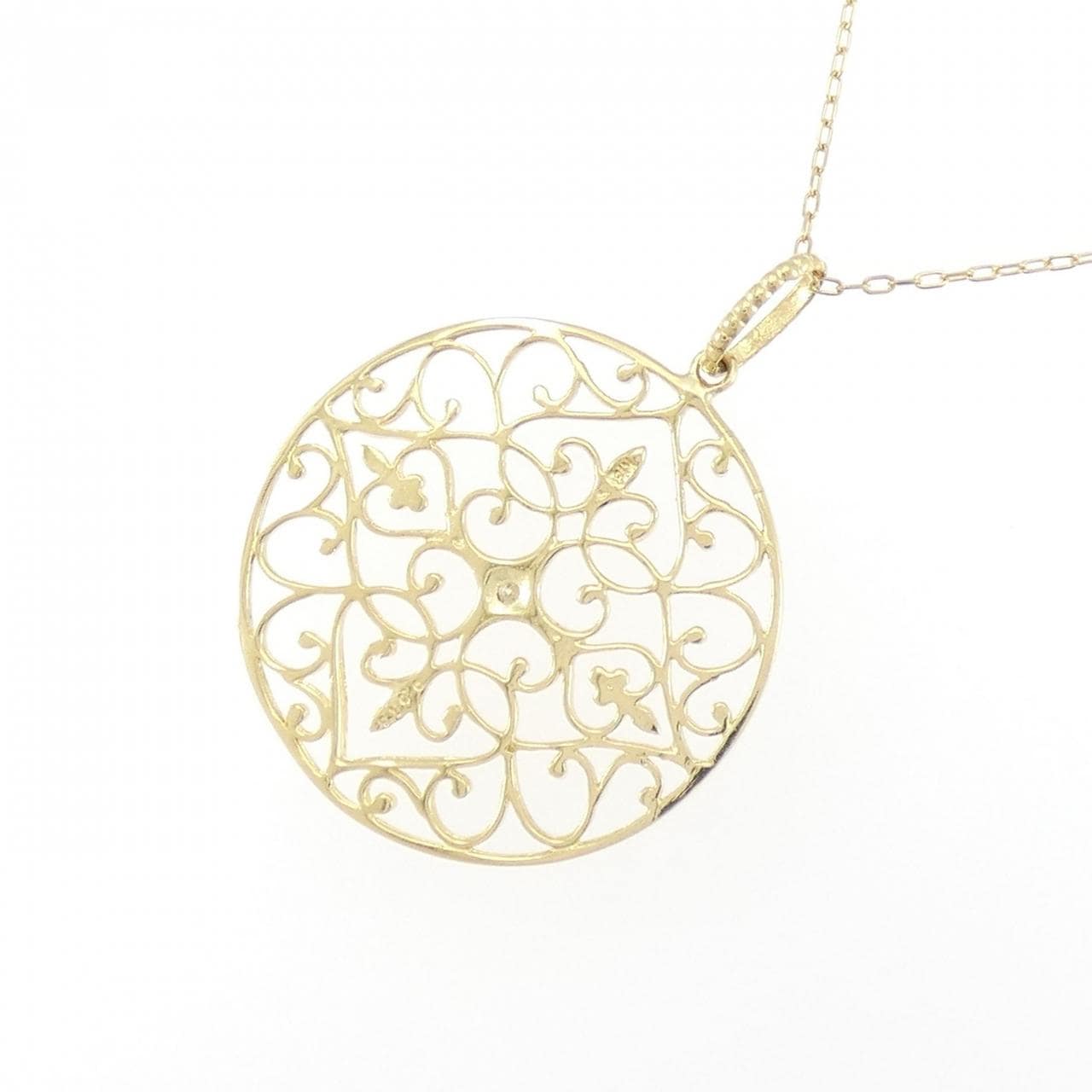 K18YG ダイヤモンド ネックレス 0.013CT