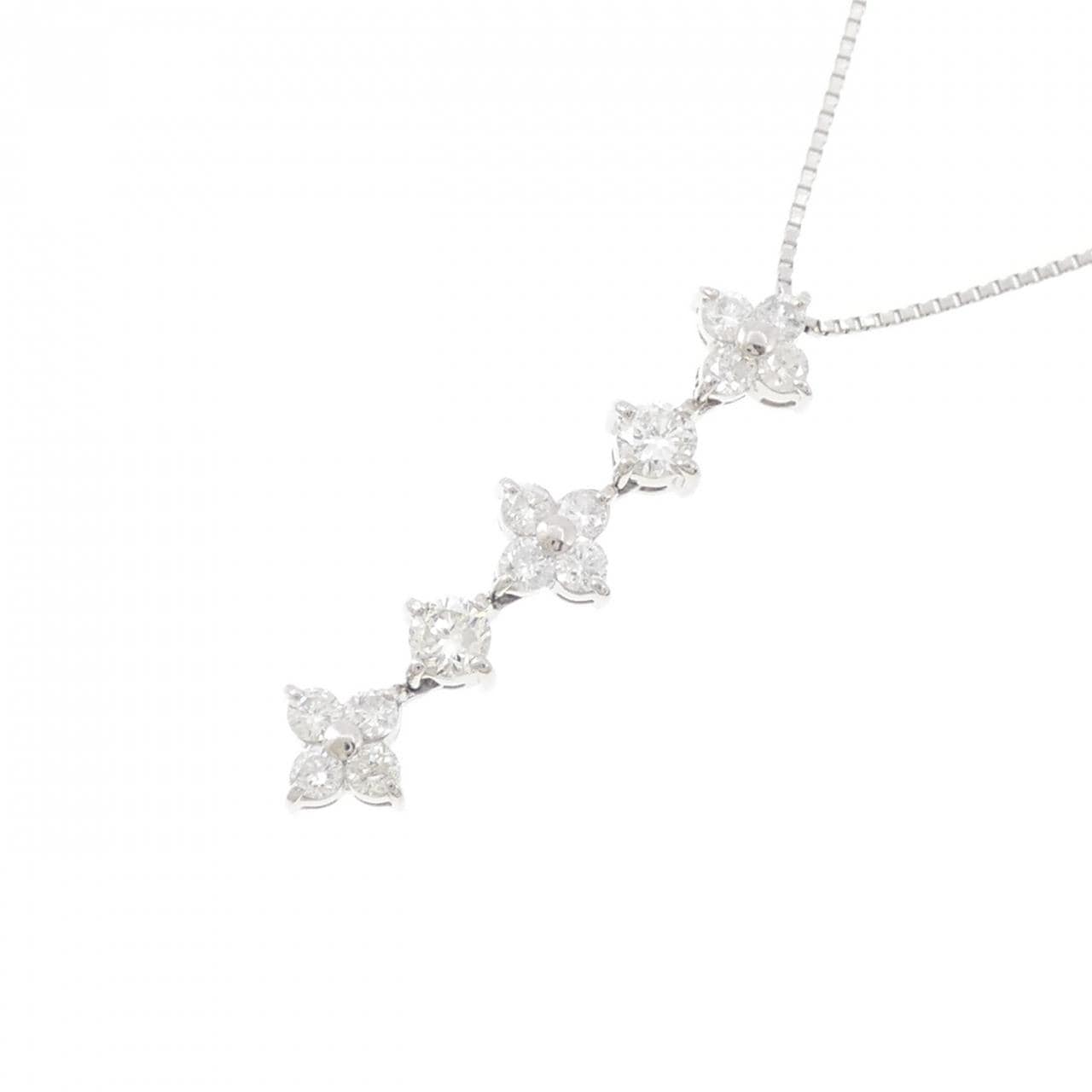 PT フラワー ダイヤモンド ネックレス 0.80CT