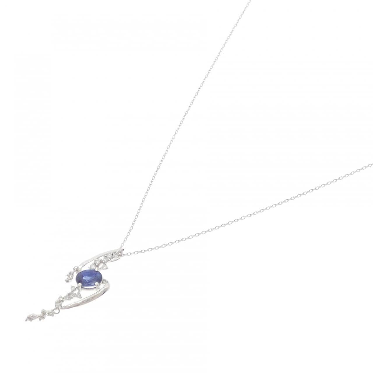 K18WG サファイヤ ネックレス 1.07CT