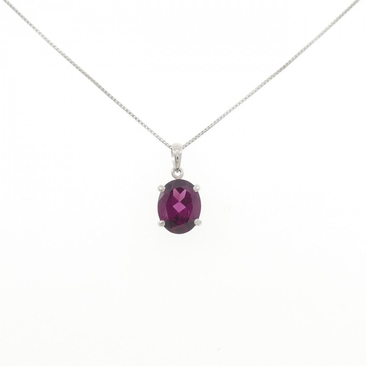 PT900/PT850 ガーネット ネックレス 1.69CT
