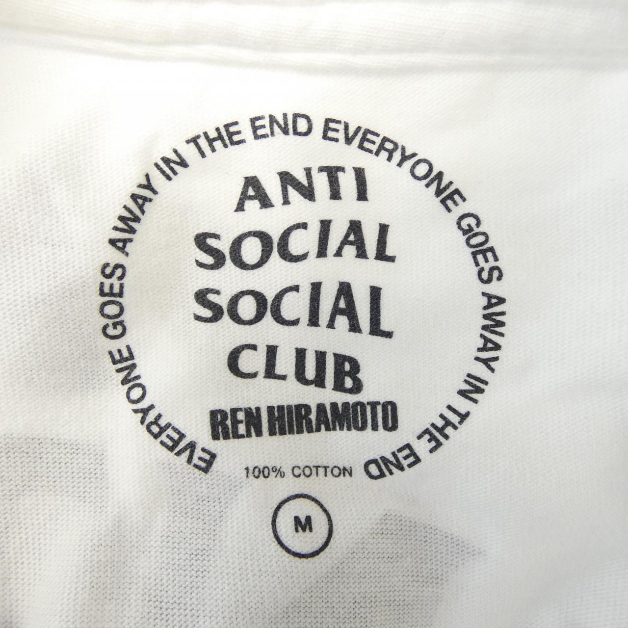 アンチソーシャルソーシャルクラブ ANTI SOCIAL SOCIAL CLUB REN HIRAMOTO Tシャツ
