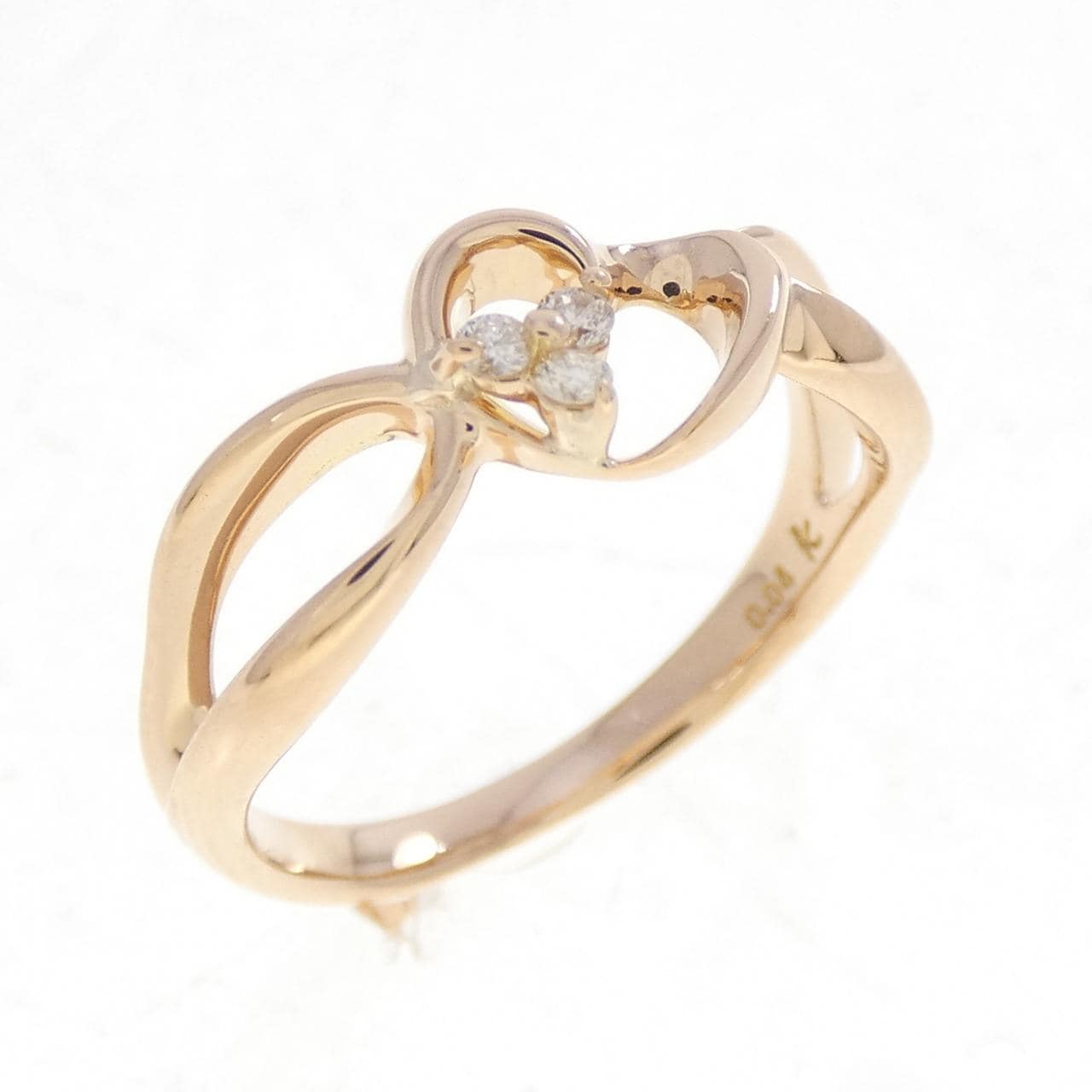 クミキョク ハート ダイヤモンド リング 0.04CT