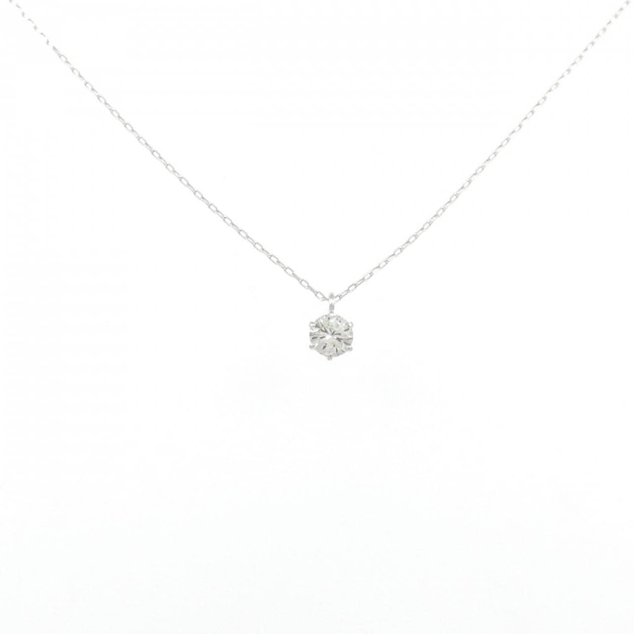 PT900/PT850 ソリティア ダイヤモンド ネックレス 0.11CT