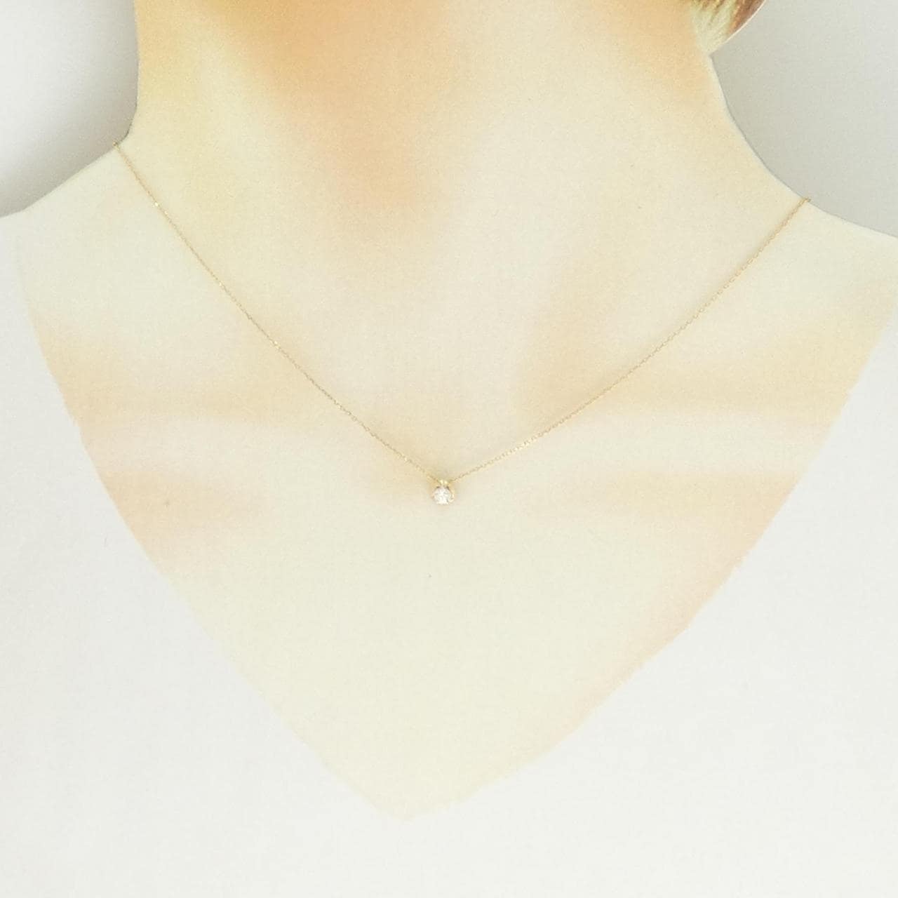 K18YG ダイヤモンド ネックレス 0.137CT