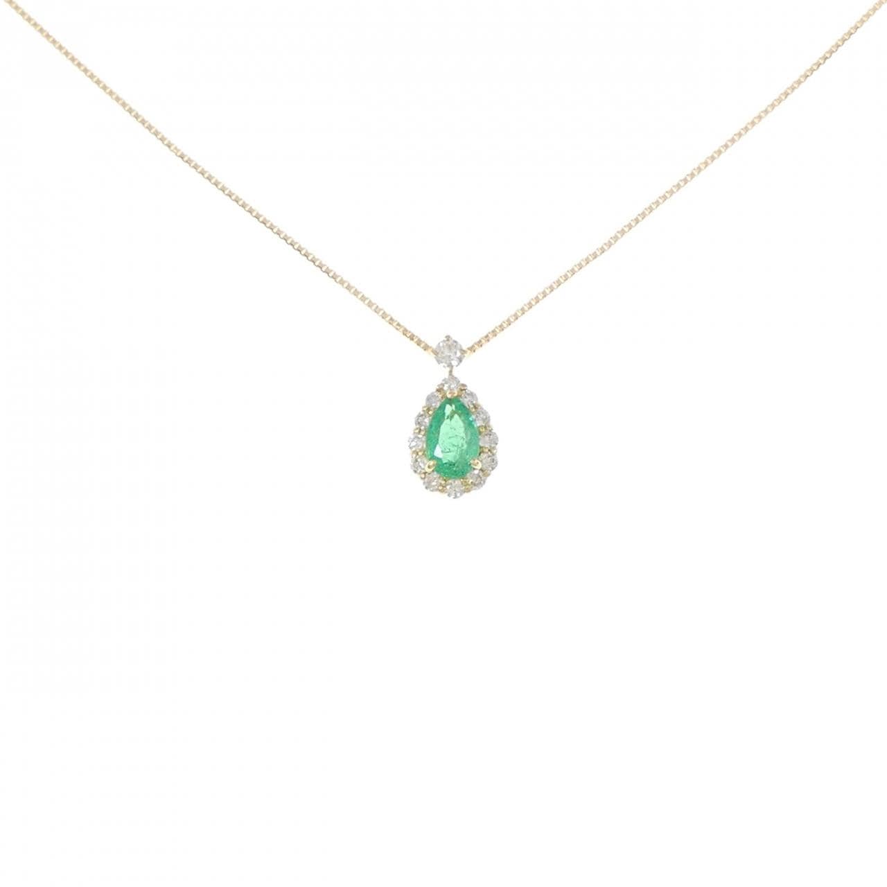 [BRAND NEW] K18YG emerald necklace 0.29CT