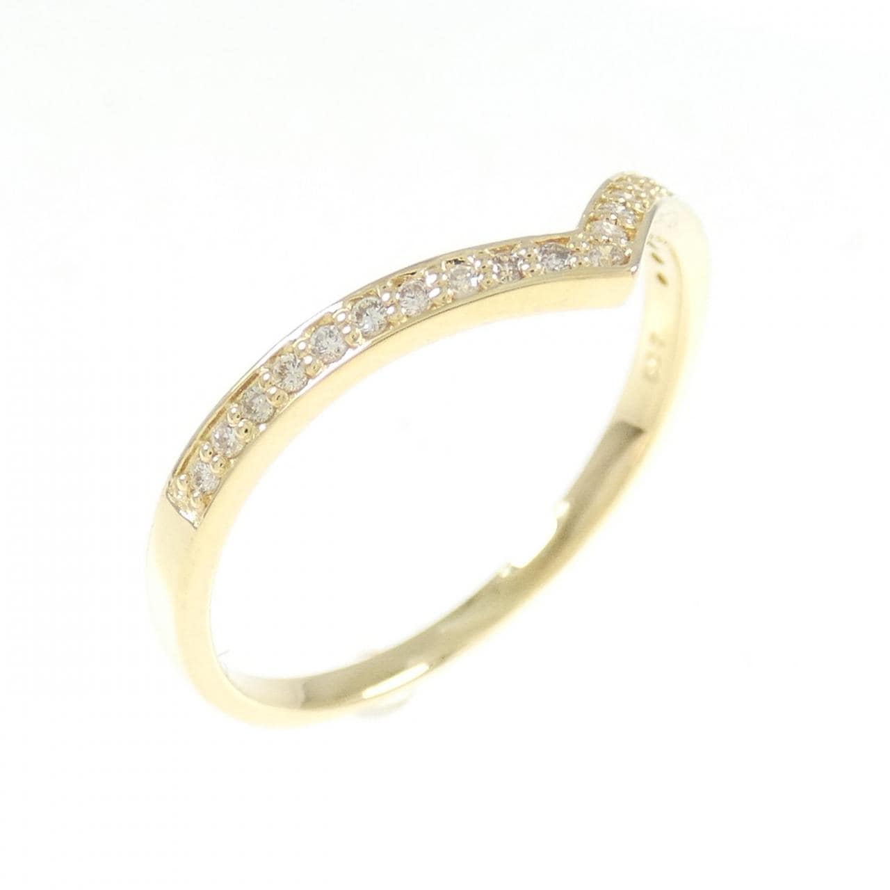 [BRAND NEW] K18YG Diamond Ring 0.07CT