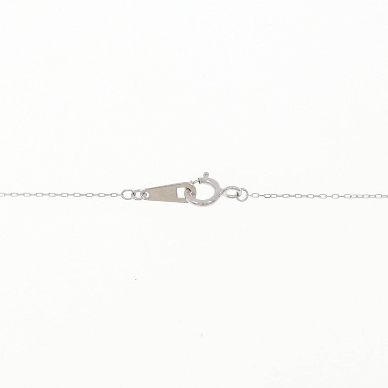 K10WG イニシャルF ダイヤモンド ネックレス 0.01CT