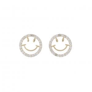 K18YG スマイル ダイヤモンド ピアス 0.60CT