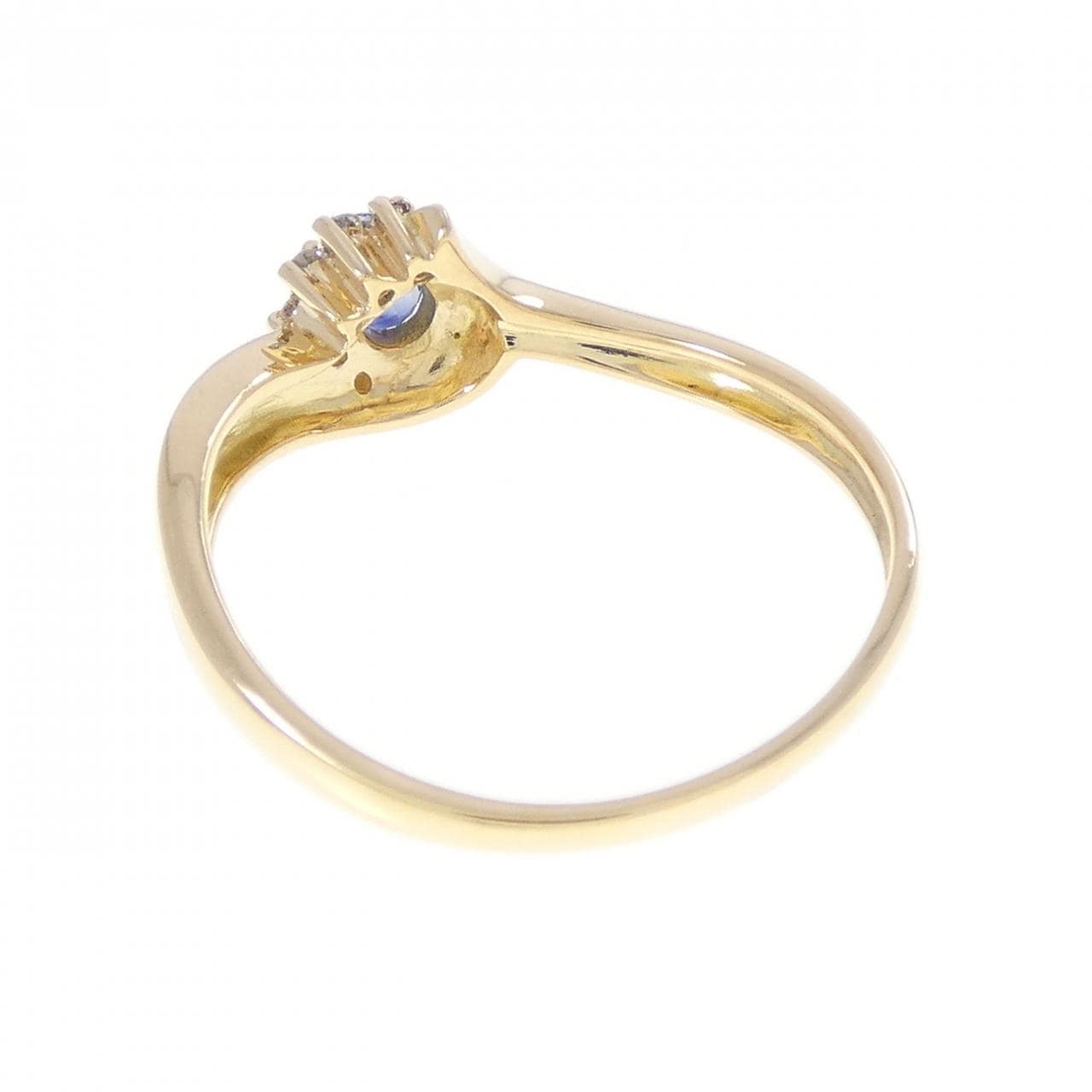 18KYG サファイヤ リング 0.24CT