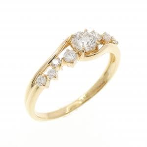 K18YG ダイヤモンド リング 0.300CT