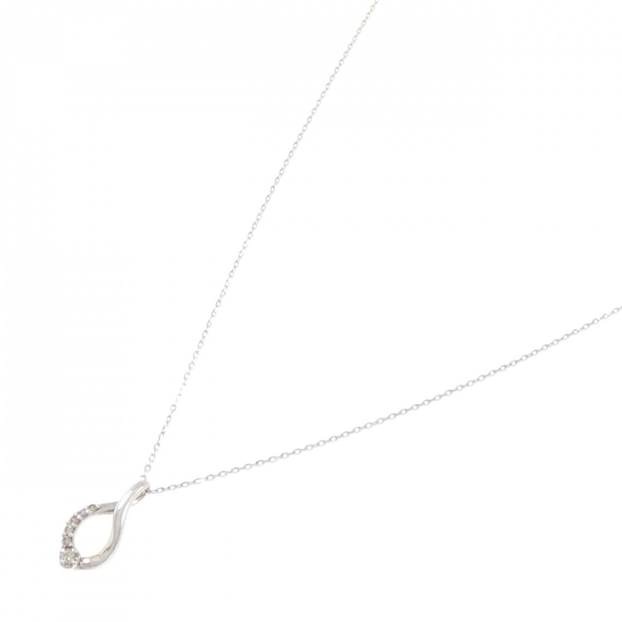 K10WG ダイヤモンド ネックレス 0.03CT