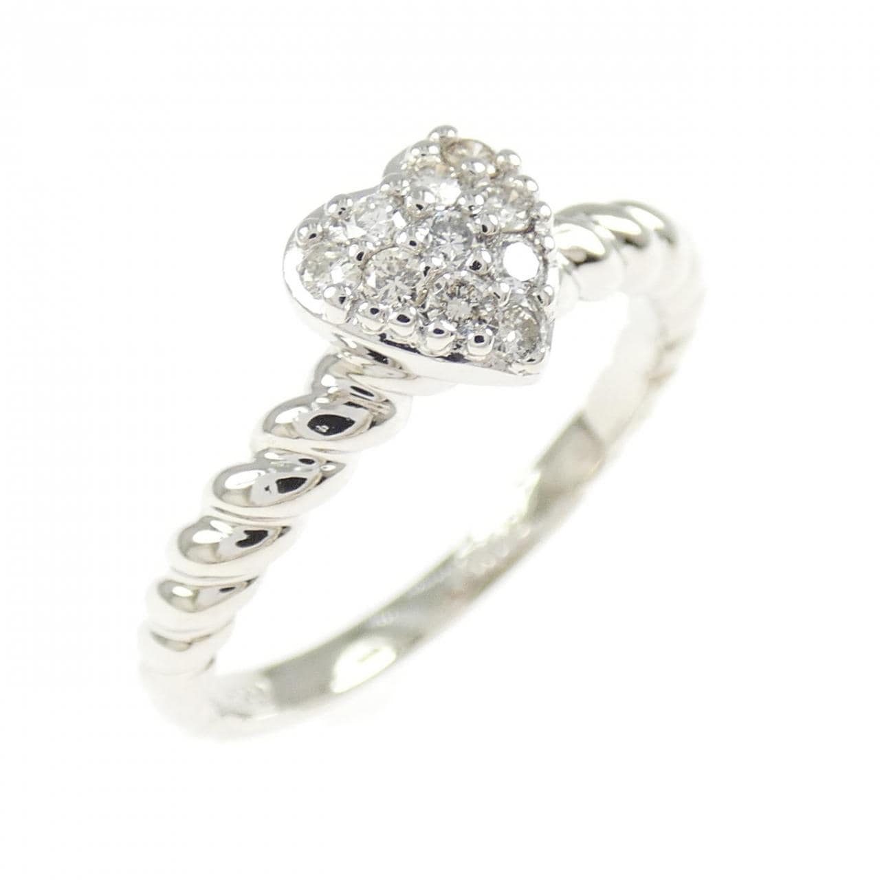 PT900 ハート ダイヤモンド リング 0.16CT