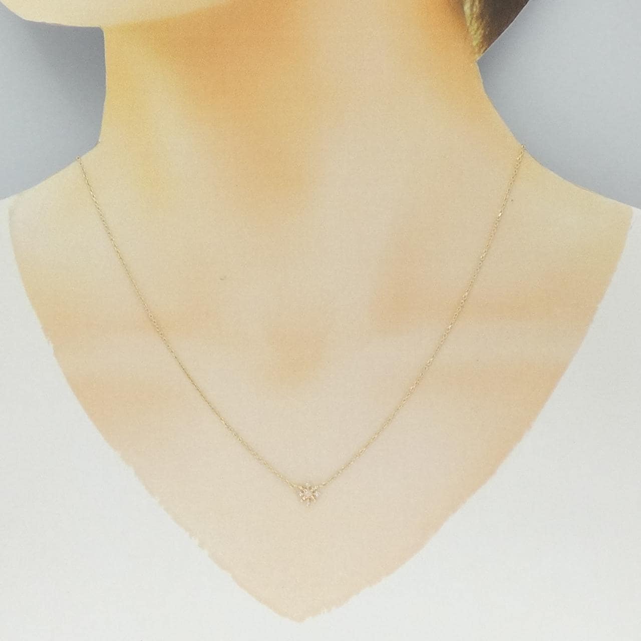 アガット ダイヤモンド ネックレス 0.03CT