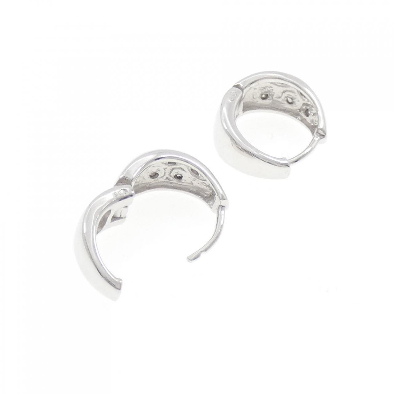 K18WG ダイヤモンド ピアス 0.10CT