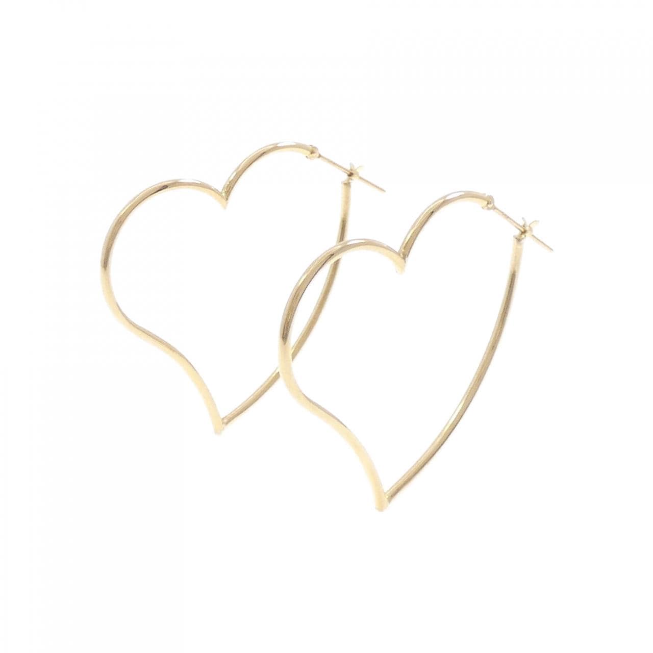 [BRAND NEW] K18YG heart earrings