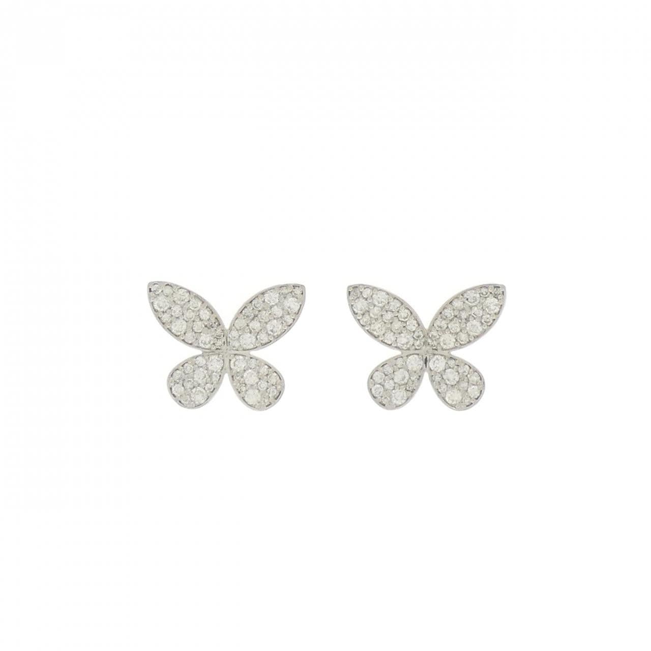 コメ兵｜【新品】PT900 バタフライ パヴェ ダイヤモンド ピアス 1.20CT  