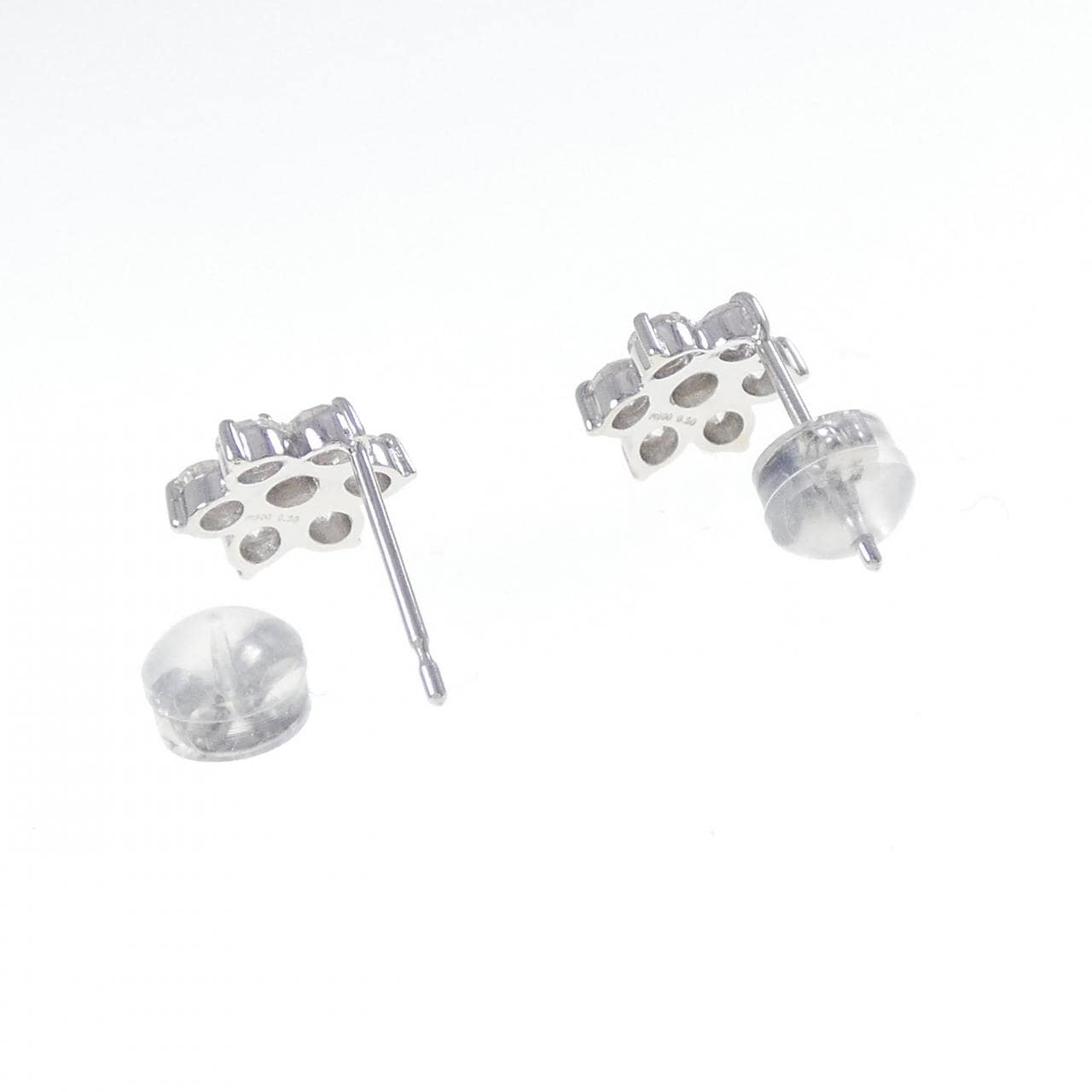 PT900 フラワー ダイヤモンド ピアス 1.00CT