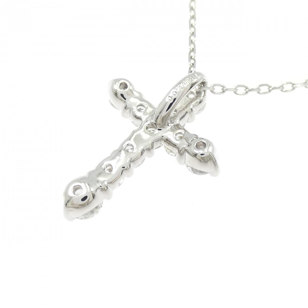 PT900/PT850 クロス ダイヤモンド ネックレス 1.00CT